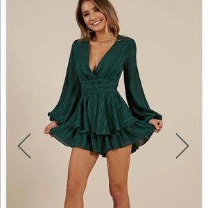 Green playsuit